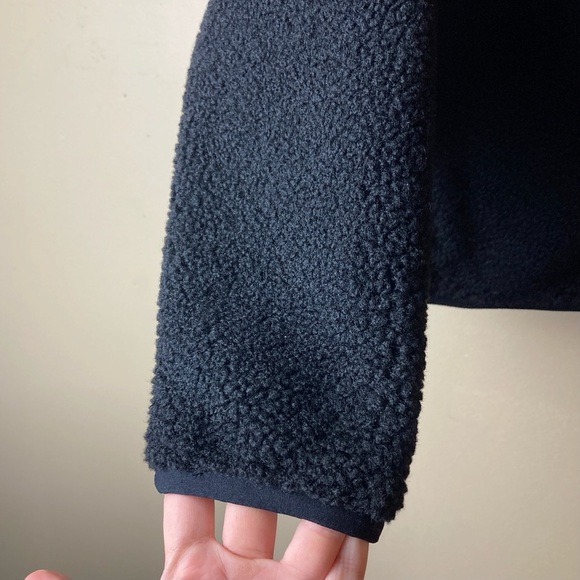 NWT Joy Lab Full Zip Sherpa Jacket with Hood Black - Picture 7 of 10